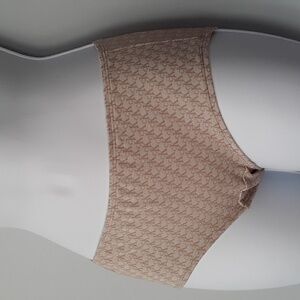 2 Calvin Klein Hipster Briefs, Logo Jacquard weave Beige/Tan, Size S